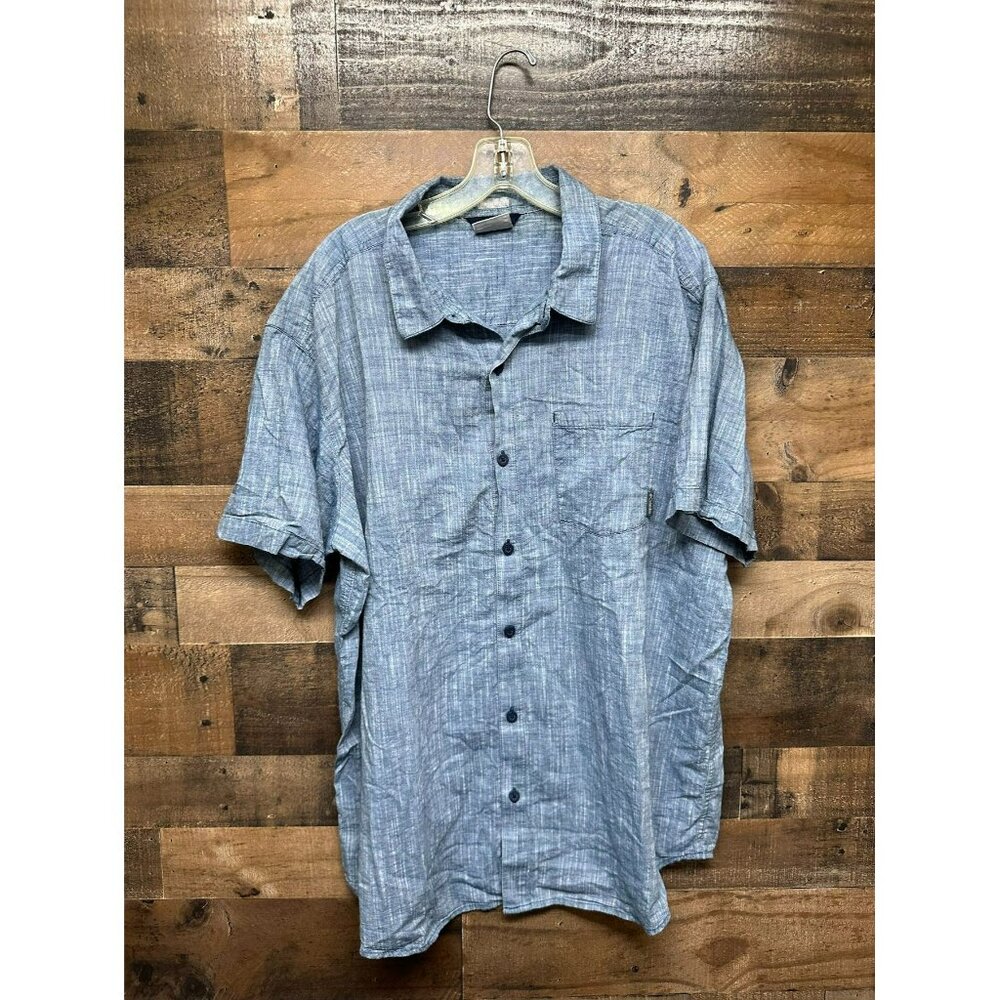 Columbia Regular Fit Men's Short Sleeve‎ Button Up Size X-Large